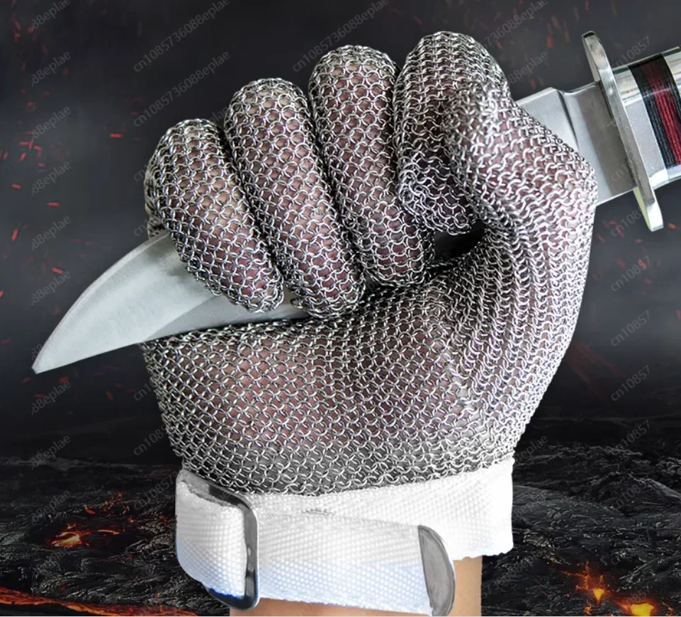 1PCS Stainless Steel Glove Cut Resistant Glove 304 Resistant Stainless Steel Wire Metal Mesh Kitchen Butcher Cut-Resistant