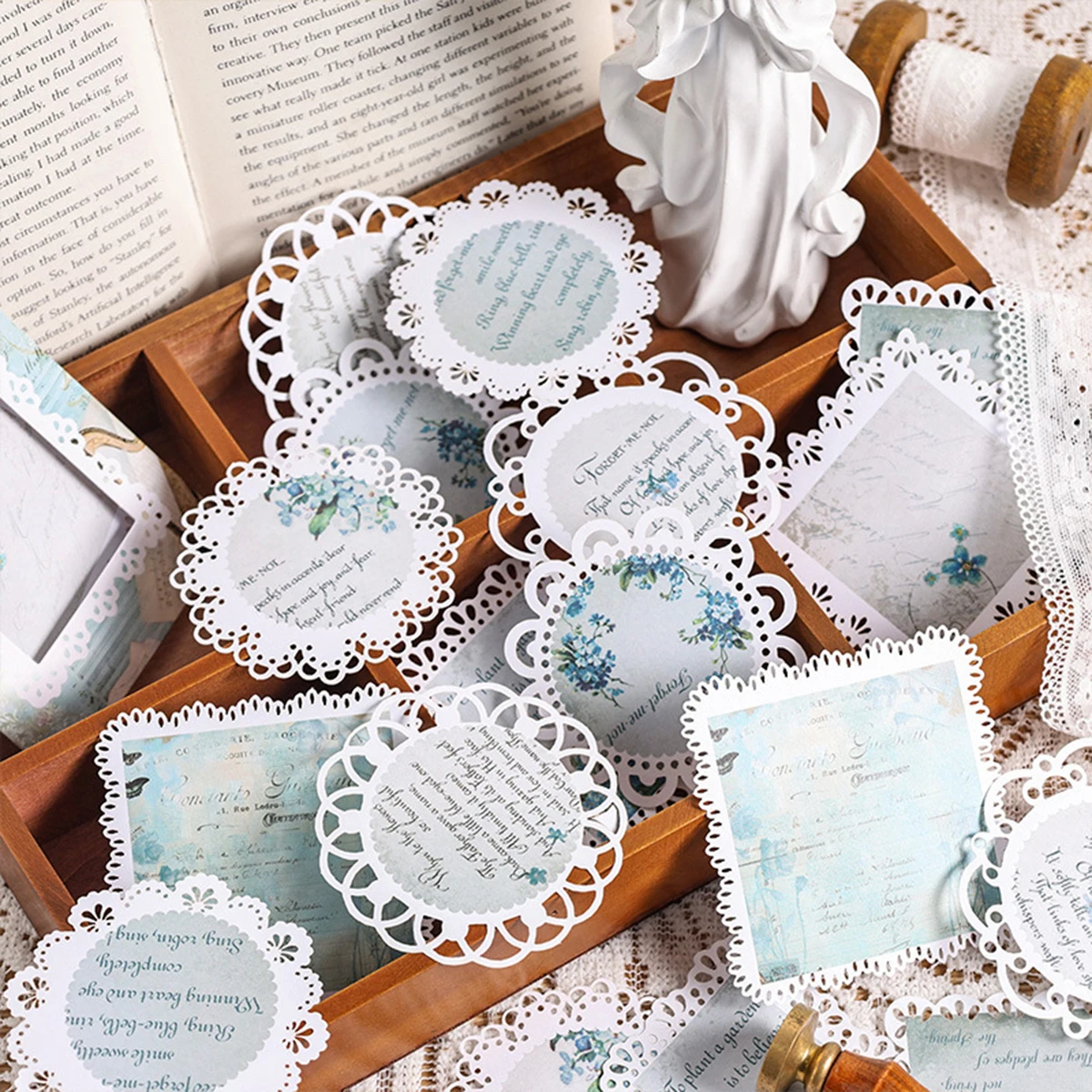 20pcs Non-Adhesive Vintage Floral Pattern Paper Set - Scrapbooking Material For Junk Journal, Decorative Crafting, Memo Pads