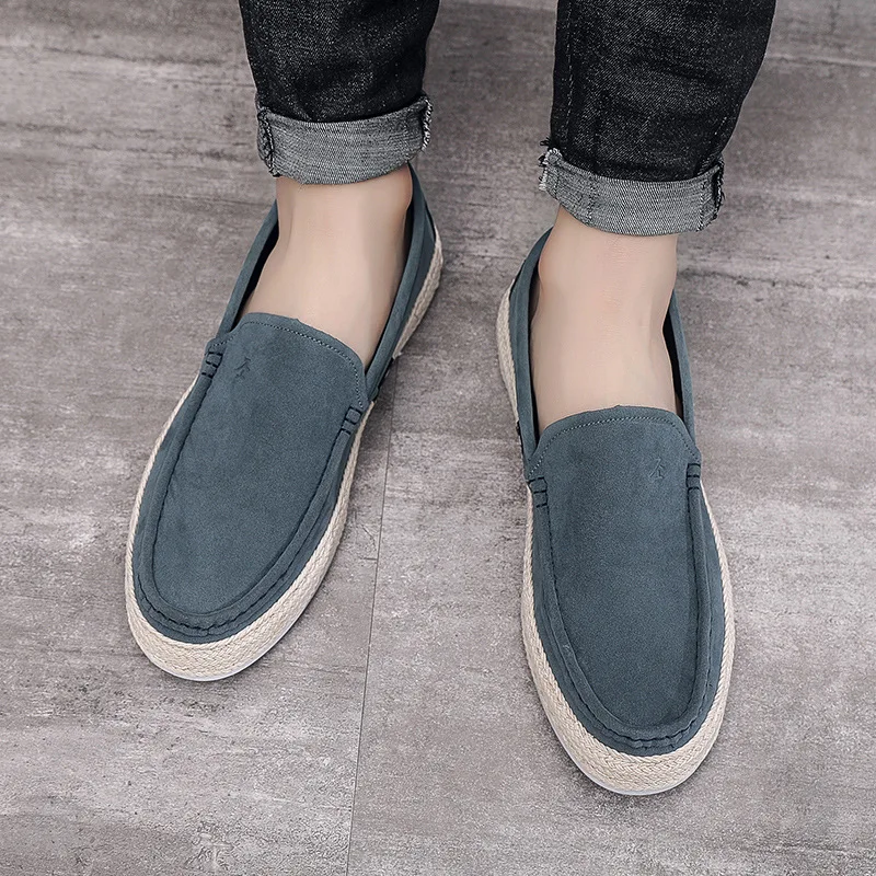 Slip on Men Casual Shoes Concise Mens Canvas Shoes Comfort Non-slip Male Moccasins New Fashion Outdoor Peas Shoes Erkek Ayakkabı