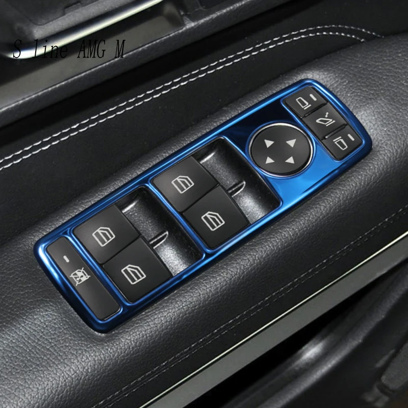 

Для Mercedes Benz class GLK X204 2008-2015 Авто Стайлинг двери окна стекло переключатель кнопки панель рамка Ремонт наклейки отделка