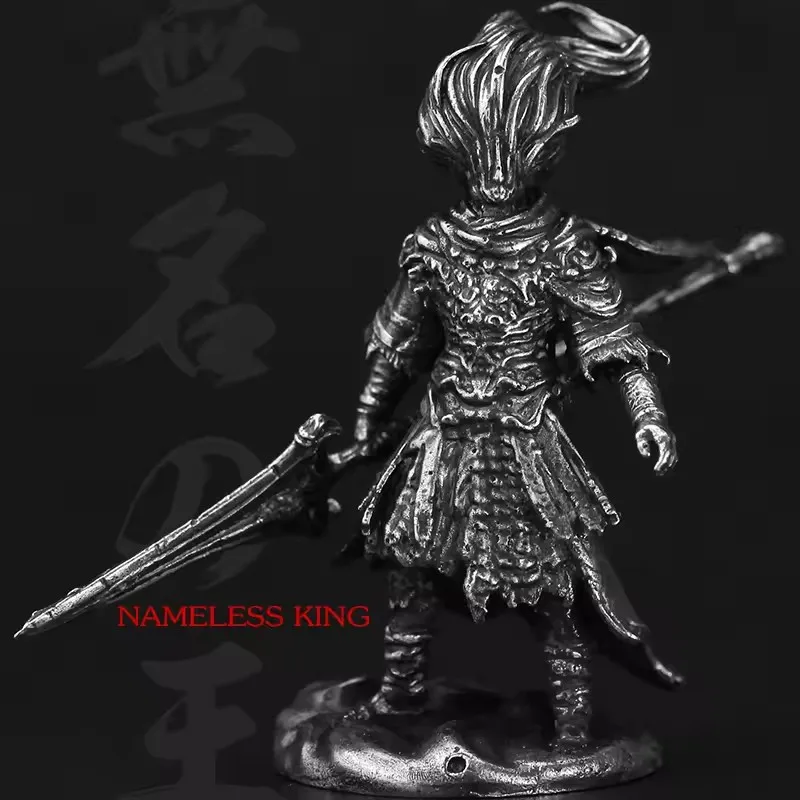 

White Brass Craft Dark Souls King Vintage Dark Style Action Figure Model Desktop Collection Decorative Toy Gift