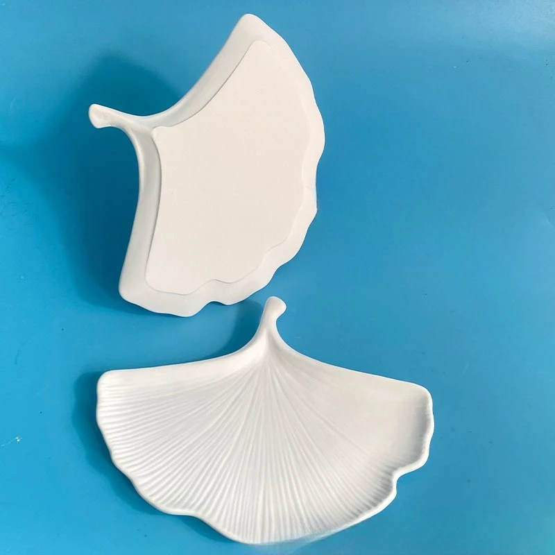 Nordic Ginkgo Leaf Gypsum Tray Ins Style Photo Prop Jewelry Bracelet Display Plate No Black Spots