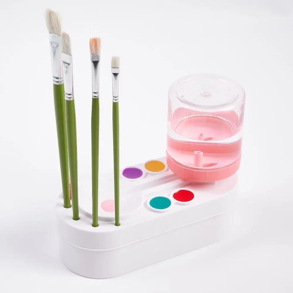 Upgraded Paint Brush Cleaner Brush Rinser Water Circulation Pre Assembled,Watercolor/Oil and Water-Based Paint Brush Cleaner To