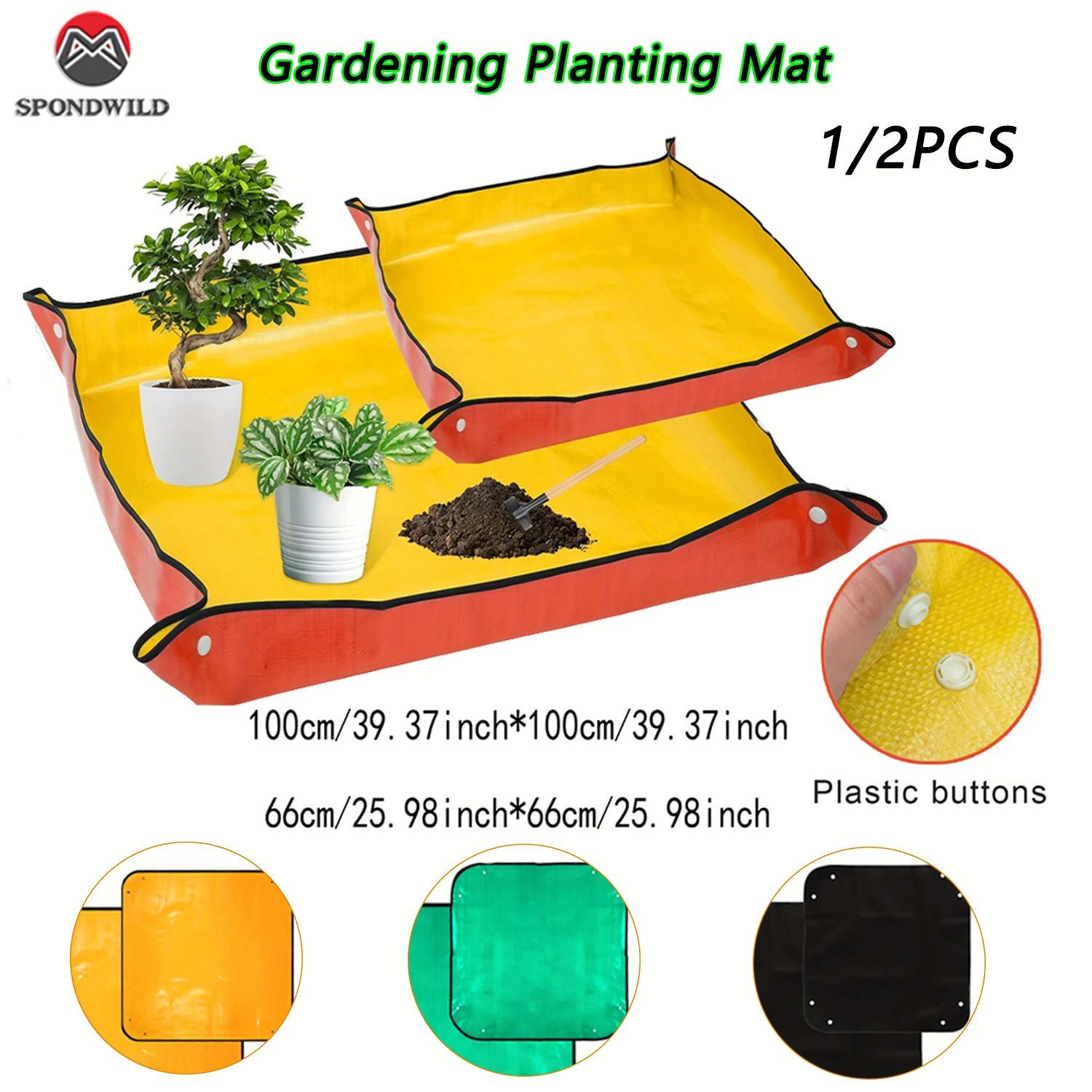 Planting Mat Potting Pad Foldable Garden Plant Flower Pot Reusable Transplanting Waterproof Mats Home Gardening Supplies