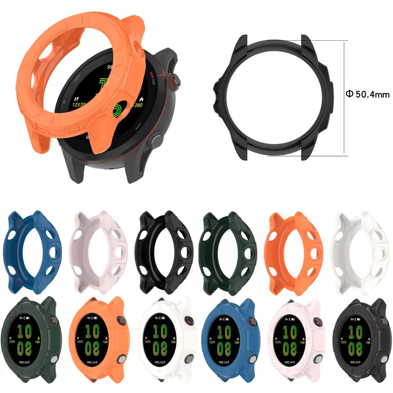 

Чехол-рамка с мягкими краями для Garmin Forerunner 955 Solar/255 Music Watch, стеклянная Защитная пленка для экрана, защитный бампер
