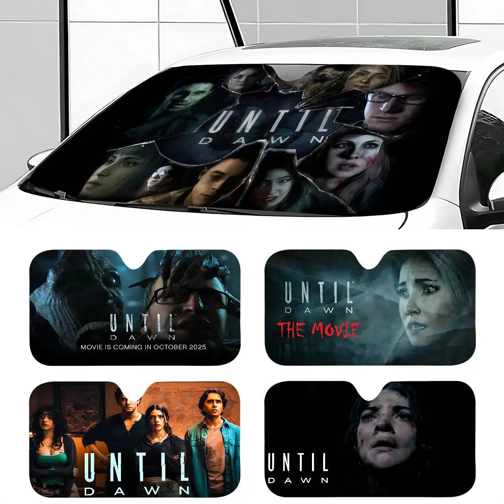 

U-Until D-Dawn Movie Car Windshield Sun Shade Foldable Car Front Covers Car Sunshade For Car Accessories Blocks Uv Rays