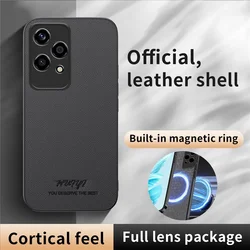 Luxury Business Leather Soft Frame Magnetic Cover for Honor 400 200 Lite Honor 200 Pro 100 90 Pro X9B X8B X7B 4G 5G Phone Cases