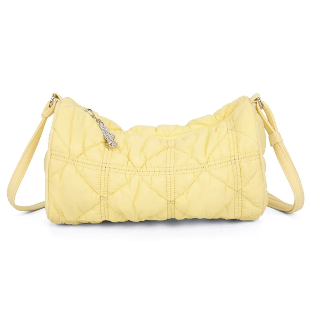 

Space Cotton Nylon Shoulder Bag Handbag Korean Style Rhombus Pleated Crossbody Bag Dumplings Bag Solid Color Bubble Cloud Bag