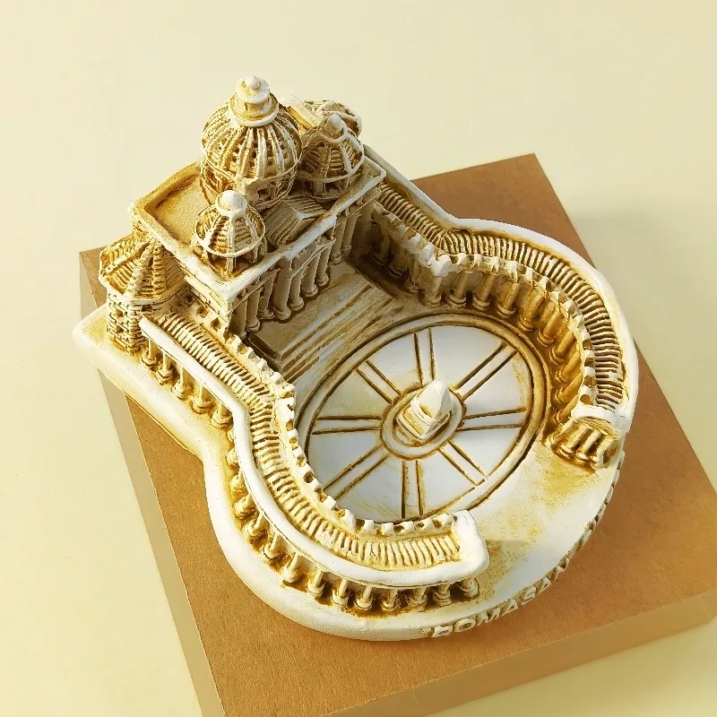 Rome Saint Peter's Square 3D Resin Handicraft Souvenirs Desktop Ornament Indoor Table Buildings Home Decoration Gift Collection