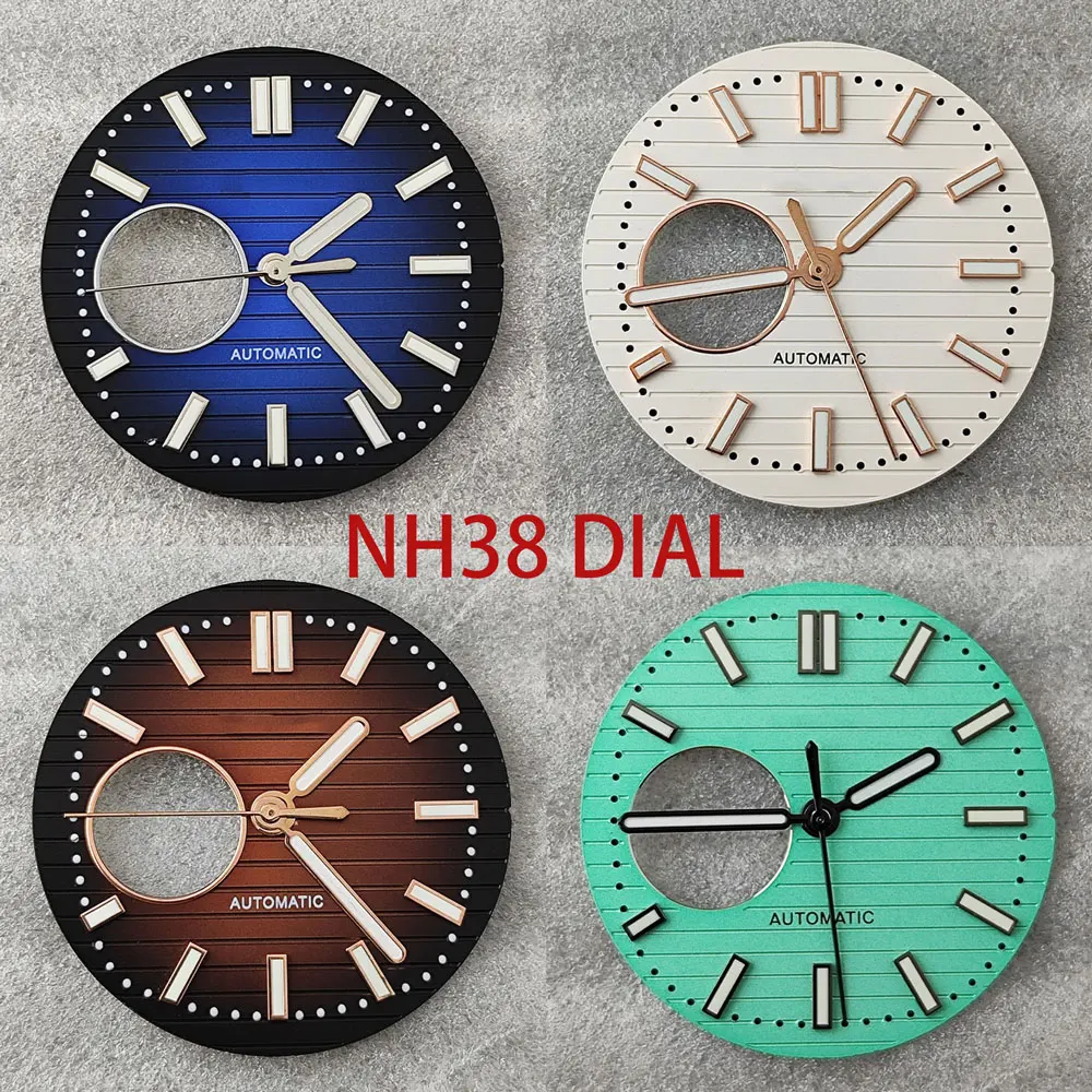 30.5MM NH38 dial Nautilus S dial Watch dial green luminous dial Suitable for NH35 movement watch accessories Watch repair tool