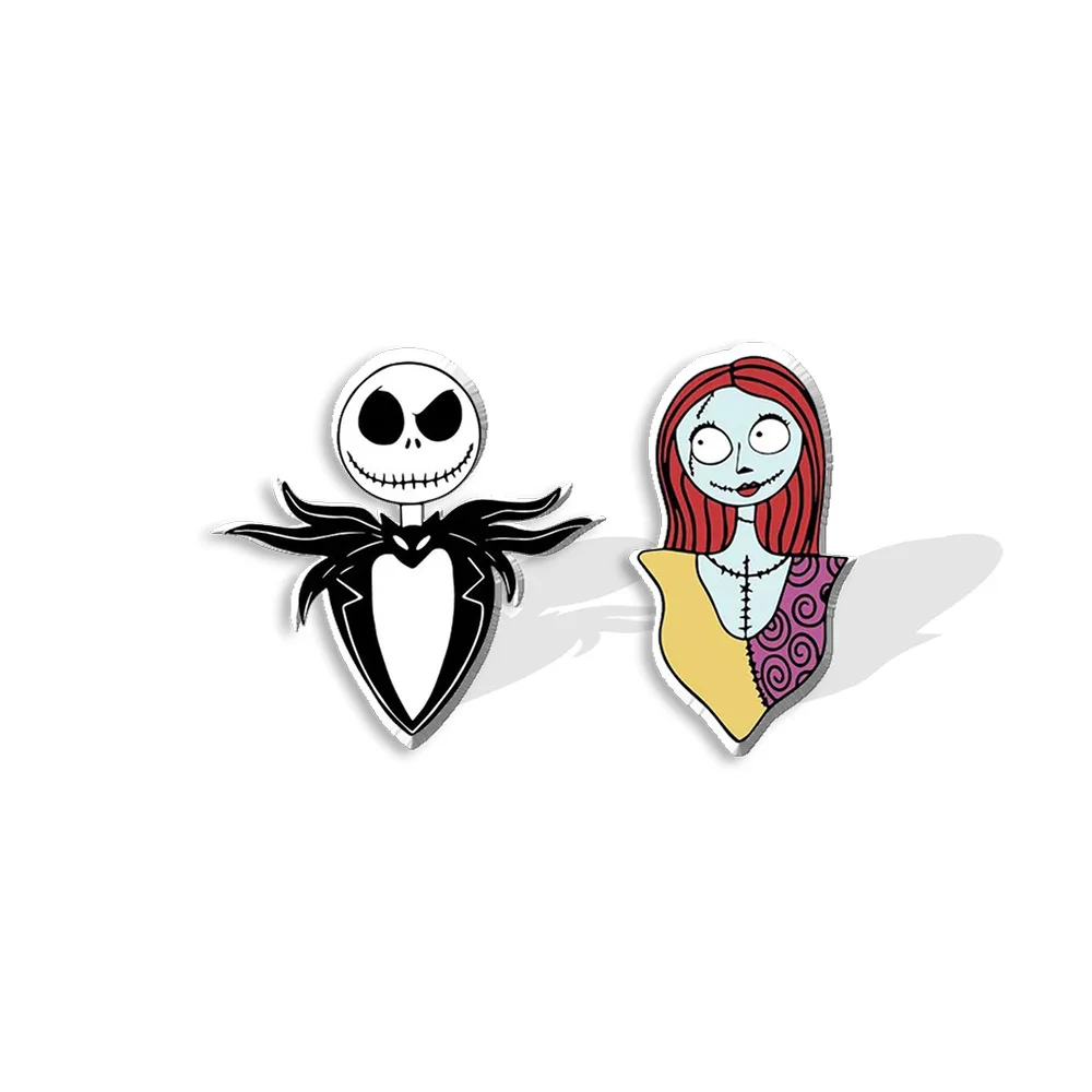 Diseny The Nightmare Before Christmas Earring Halloween Gift Skeleton Jack Personality Acrylic Fashion Jewelry Stud Earrings