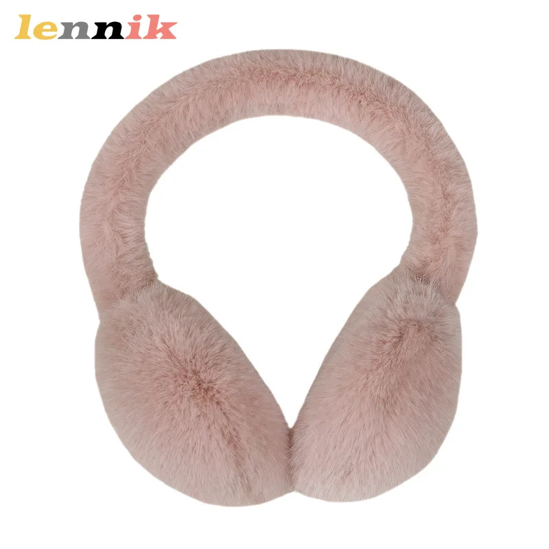 أغطية أذن شتوية من فرو المنك الصناعي، تدفئة أذن جديدة دافئة للرجال والنساء، أغطية أذن قطيفة مقاومة للبرد، حماية يومية في الهواء الطلق