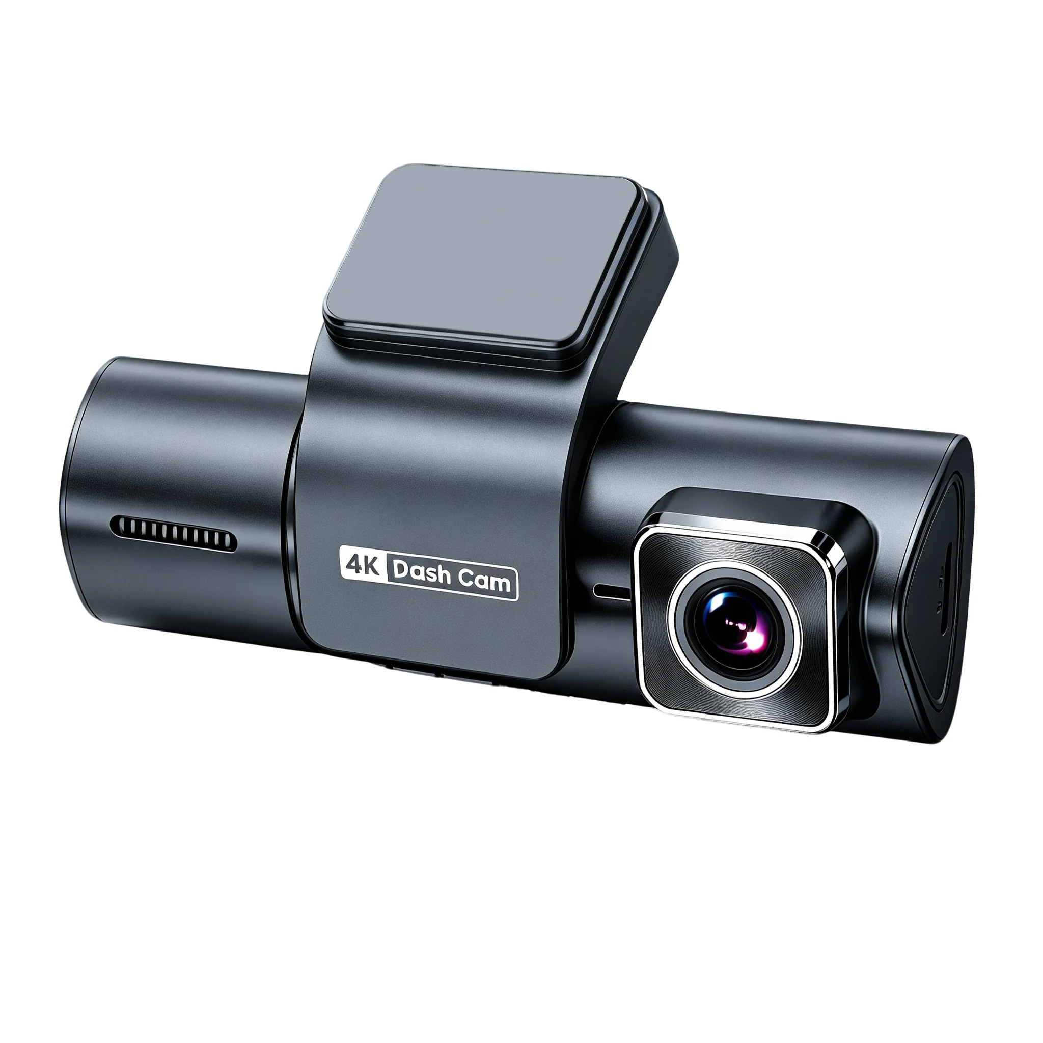 Miniaturowa kamera samochodowa 4K, 3-kanałowa (przód, tył, wnętrze) z WiFi i GPS, rejestracja w pętli, czujnik G, odporna na ciepło, superkondensator. — 2