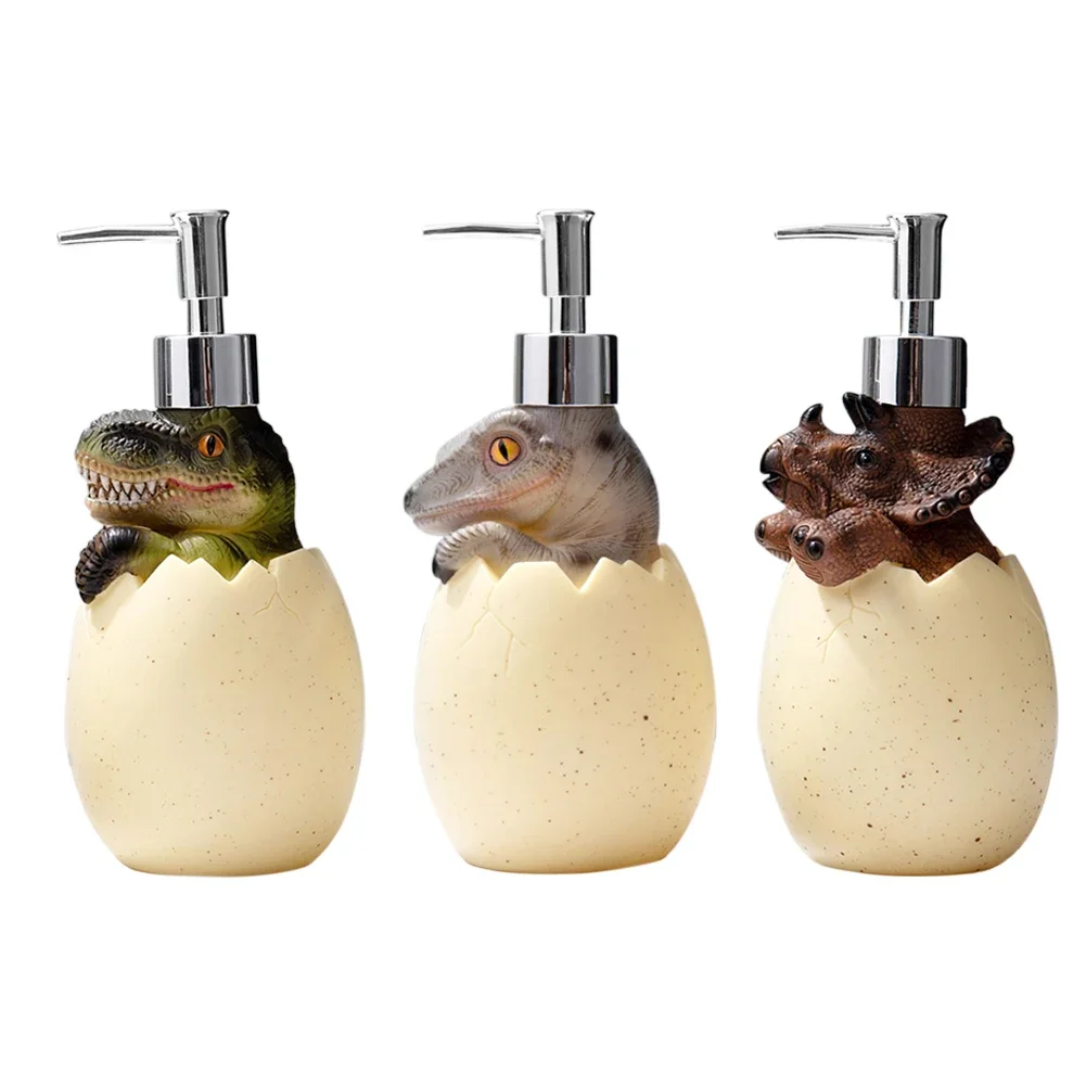 

Cute Dinosaur Liquid Soap Dispensers Press Type Portable Shampoo Sub Bottling Reusable Environmentally for Cosmetics Detergents