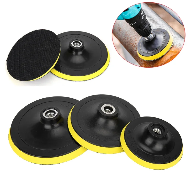 3/4/5/6/7inch M10 M14 Backing Pad Sanding Holder Disc Hook and Loop Polishing Backer Plate Drill Rod for Polisher Grinding Tool