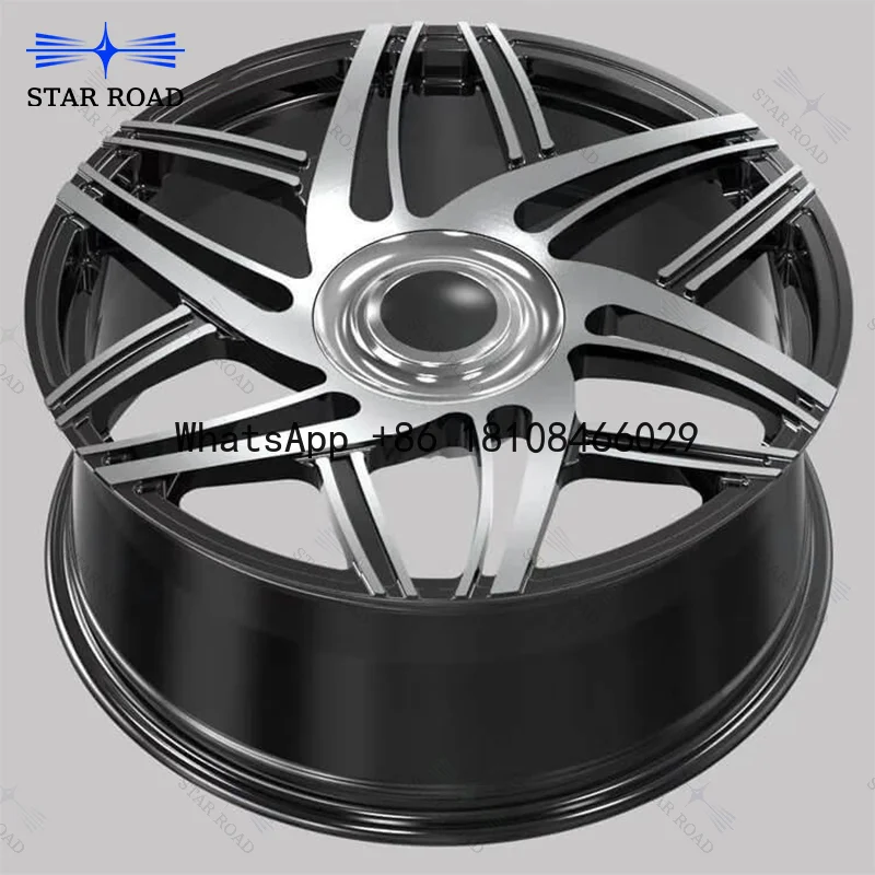 RCSR New 18 19 Silver Bright Black 5x112 5x114.3 Truck Off Road Wheel Five Spoke Luxury Rim for Ford Mustang Volkswagen Touareg