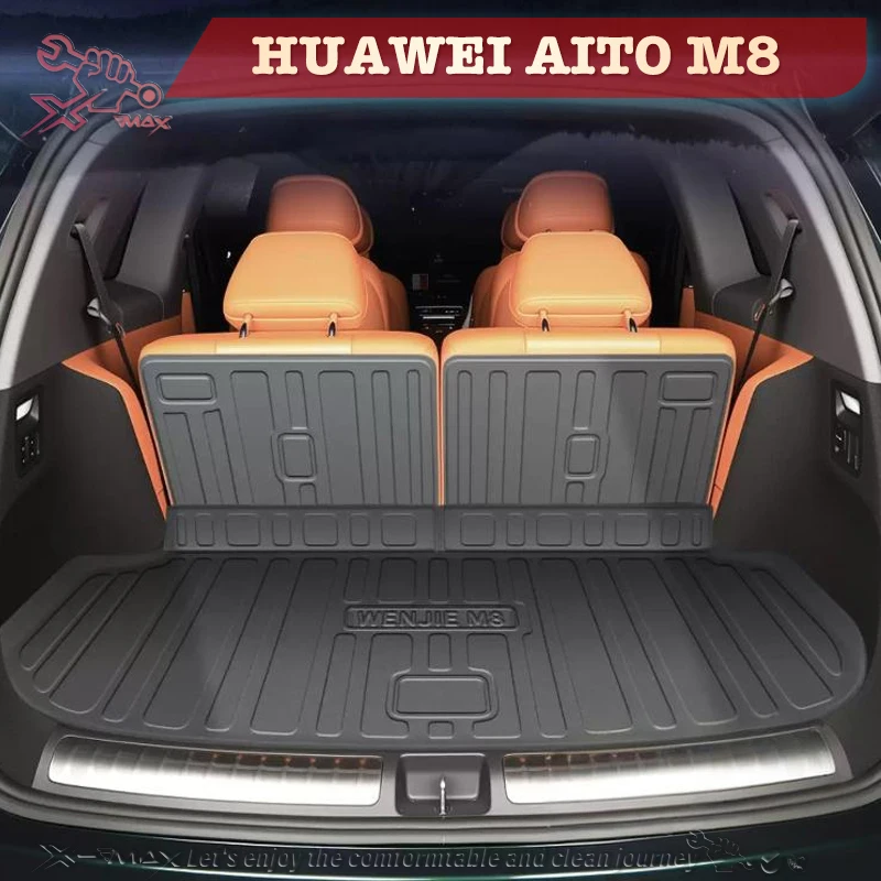 

For HUAWEI AITO M8 2025 TPE Custom Fit Car Trunk Mat All Season Cargo Mat 3D Shaped Laser Measured Trunk Liner Trunk Protector
