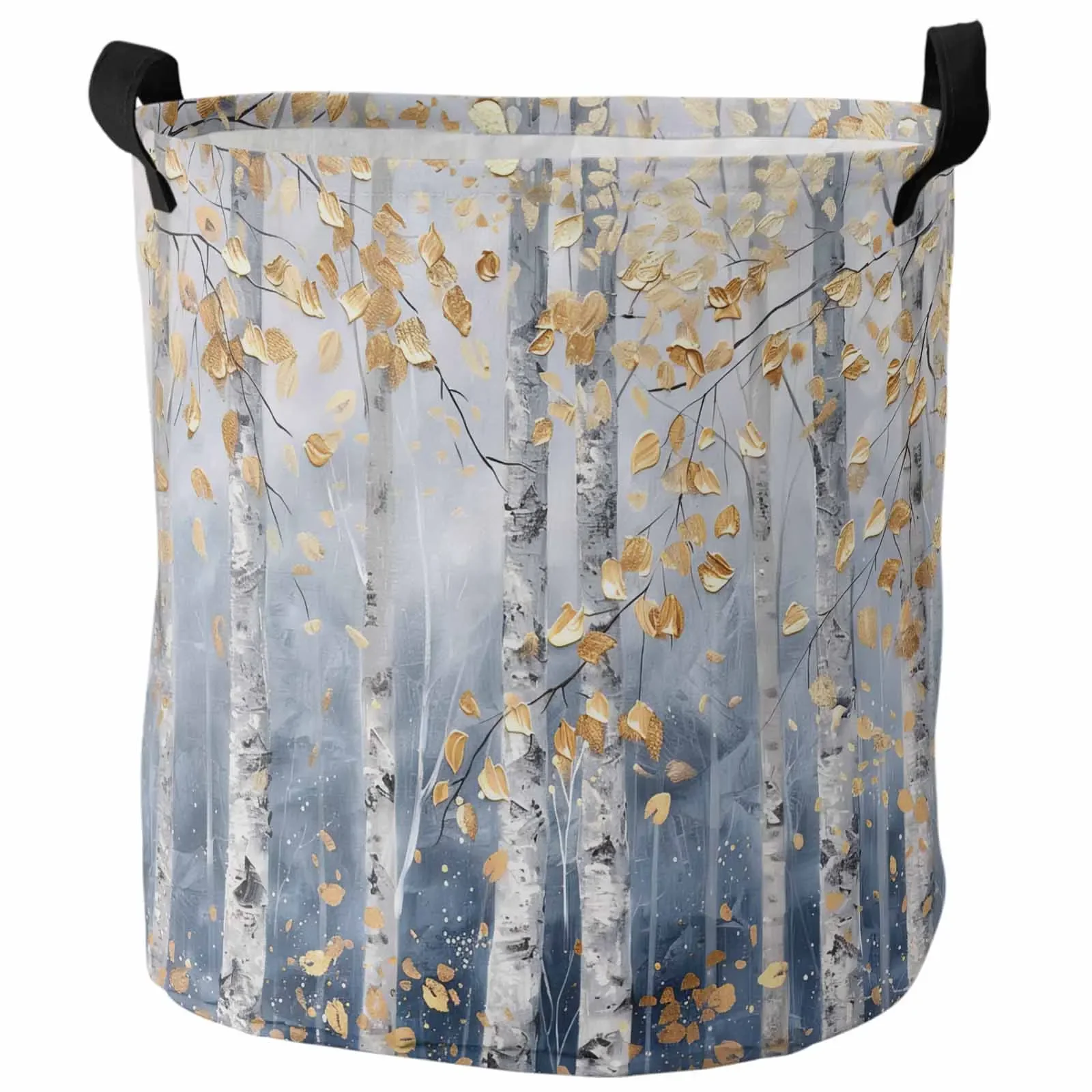 Illustration, Forest, PlantsLaundry Basket Portable Foldable Household Laundry Storage Bag Oxford Cloth Dirty Clothes Basket