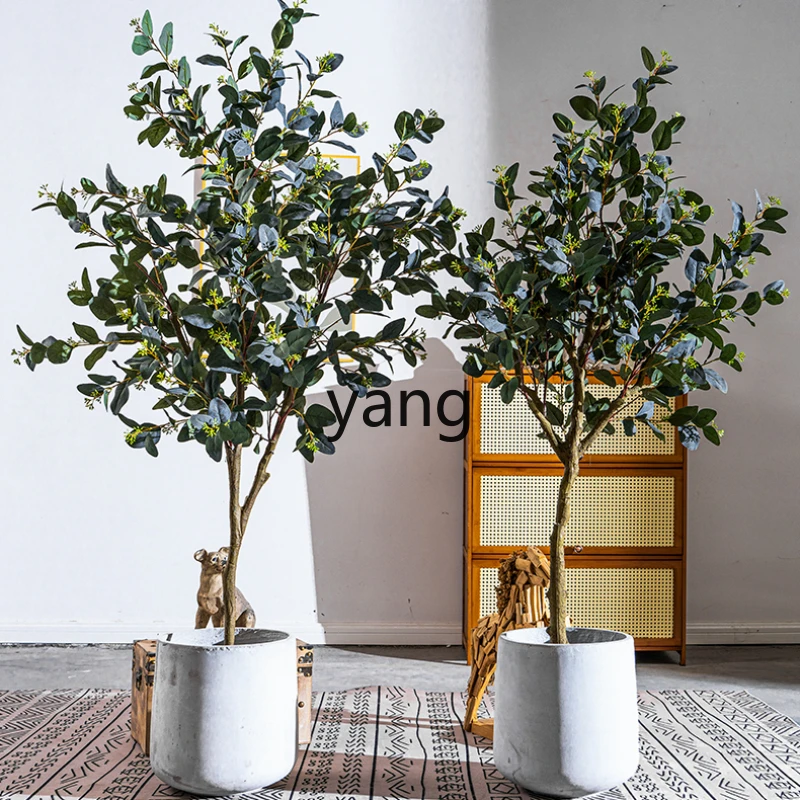 L'm'm Green Plant Fake Trees Plant Pot Indoor Living Room and Shop Window Decorative Ornament