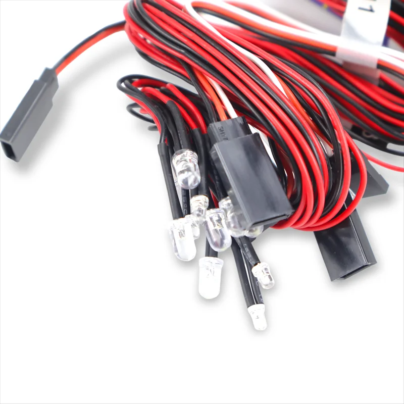 Simulation Steering Brake Flash Light 12 LED Lighting Kit for 1/10 Scale Models RC Car three-way controllable turn signal light