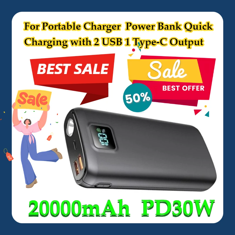 

For Portable Charger 40000mAh Power Bank Quick Charging