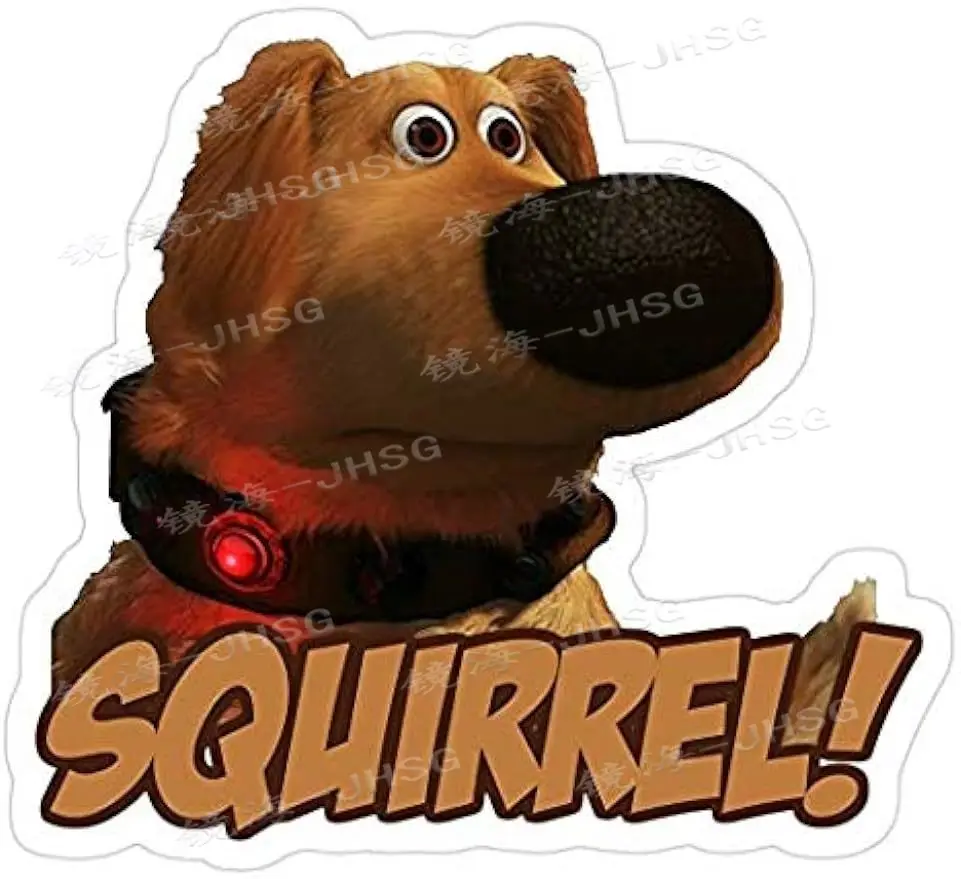 Dug from Up, Squirrel Decal Sticker - Peel N Stick Sticker Graphic Decal