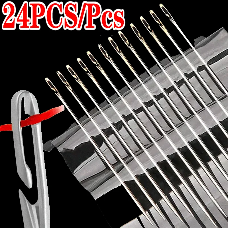 

DIY Sewing Needles Elderly Needle-Side Hole Hand Household Sewing Stainless Steel Sewing Needless Threading Clothes Sewing