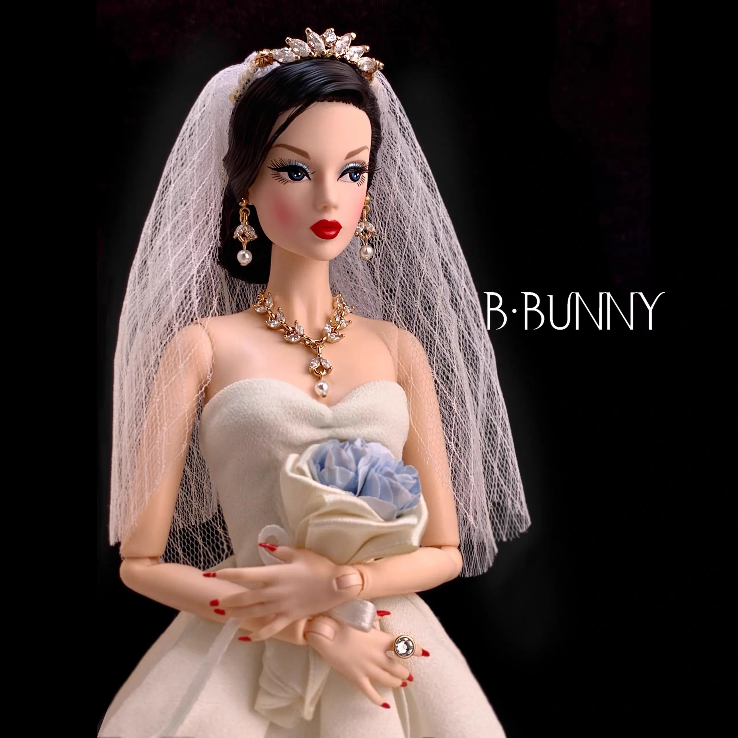 

1/6 Supermodel Doll Jewellery Accessories Luxury Design Wedding Diamond Necklace/Earring/Ring Party Dress Up For FR Xinyi Blyth