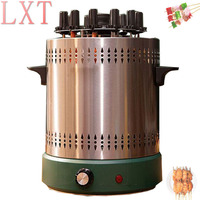 Automatic Rotary Smokeless Electric BBQ Grill Oven Barbecue Rotisserie Kebab Roast Rotation Machine 12 Lamb Skewers 220V Smokele