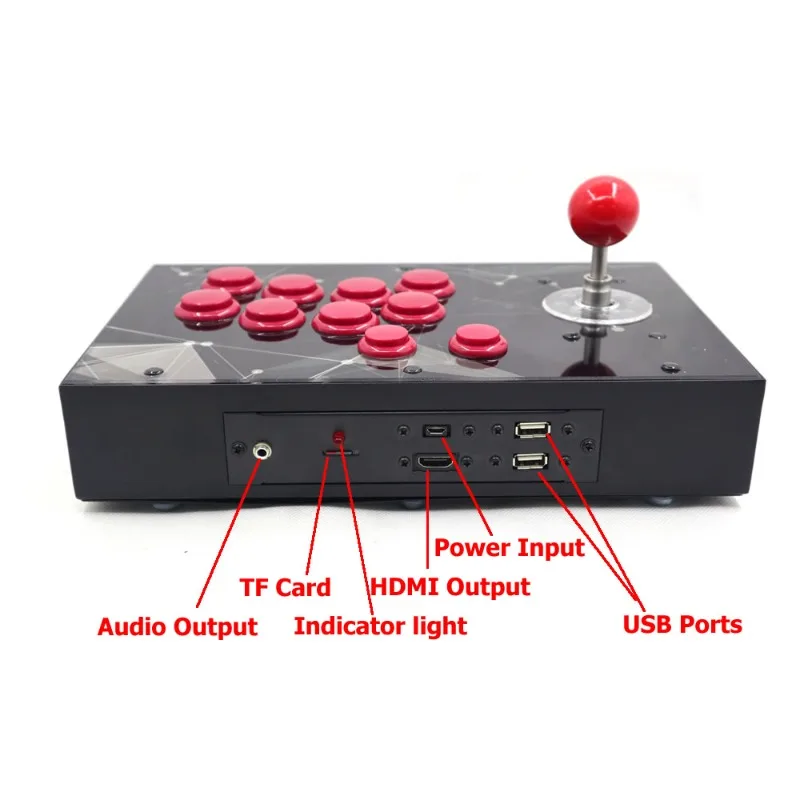 RAC-S400 Game Console with Joystick 18000 in 1 with Game and TF Card Retro Arcade Game Console Raspberry PI 4 Model B 4GB 128G