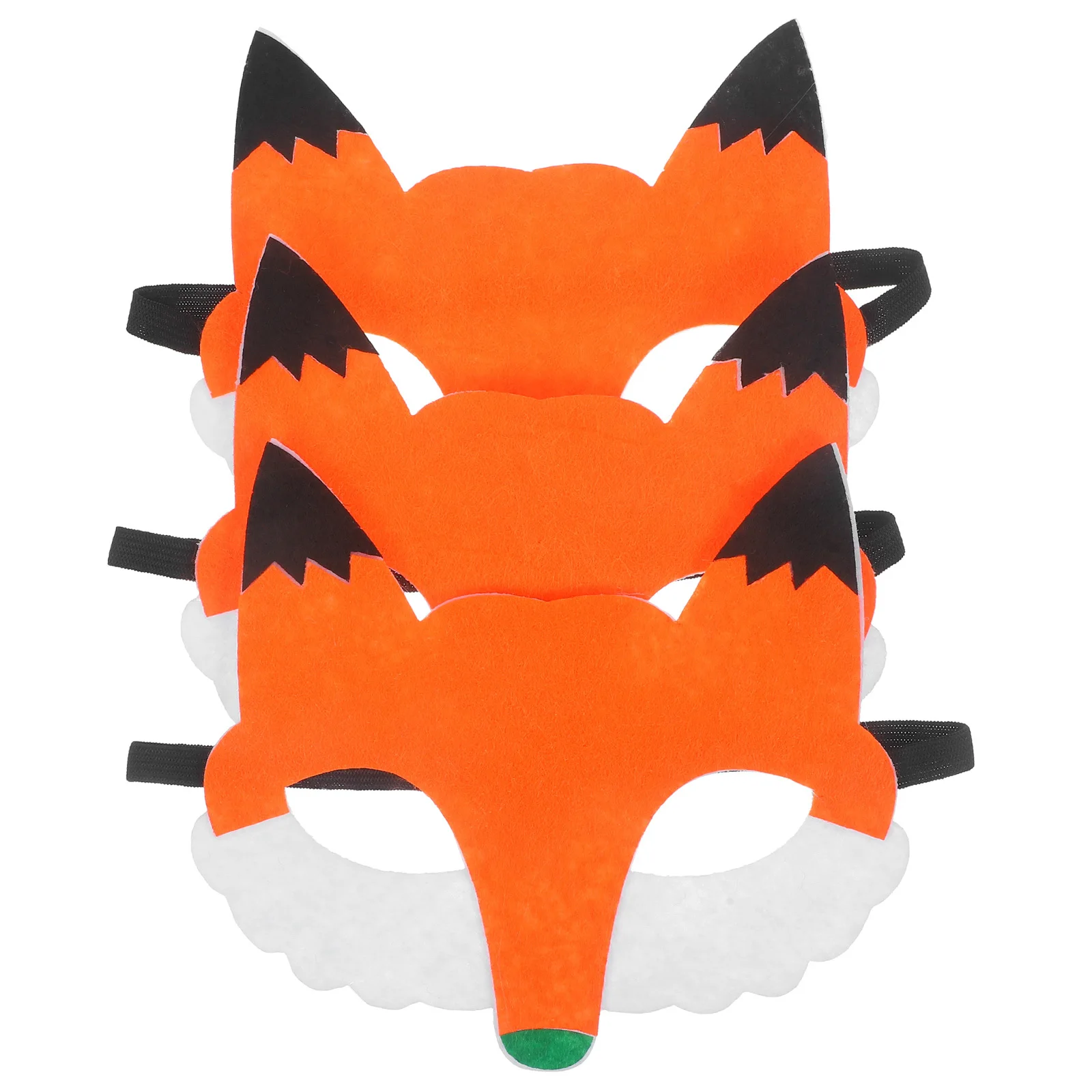 Masque de renard en tissu Non tissé, 3 pièces, masques durables pour fête d'halloween, Cosplay sur le thème des animaux, décoration de dessin animé pour enfants