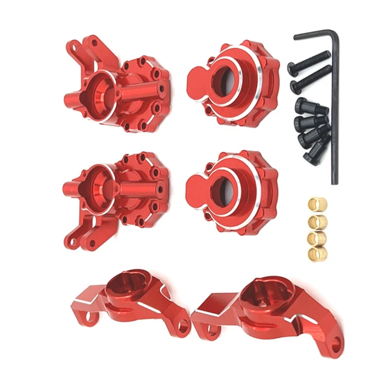 RC Car Upgrade Part Front Axle C Steering Cup Kit For TRAXXAS 1/10 TRX4 HUANGBO 1/10 R1001 R1002 R1003 RC Car Upgrade Parts Red