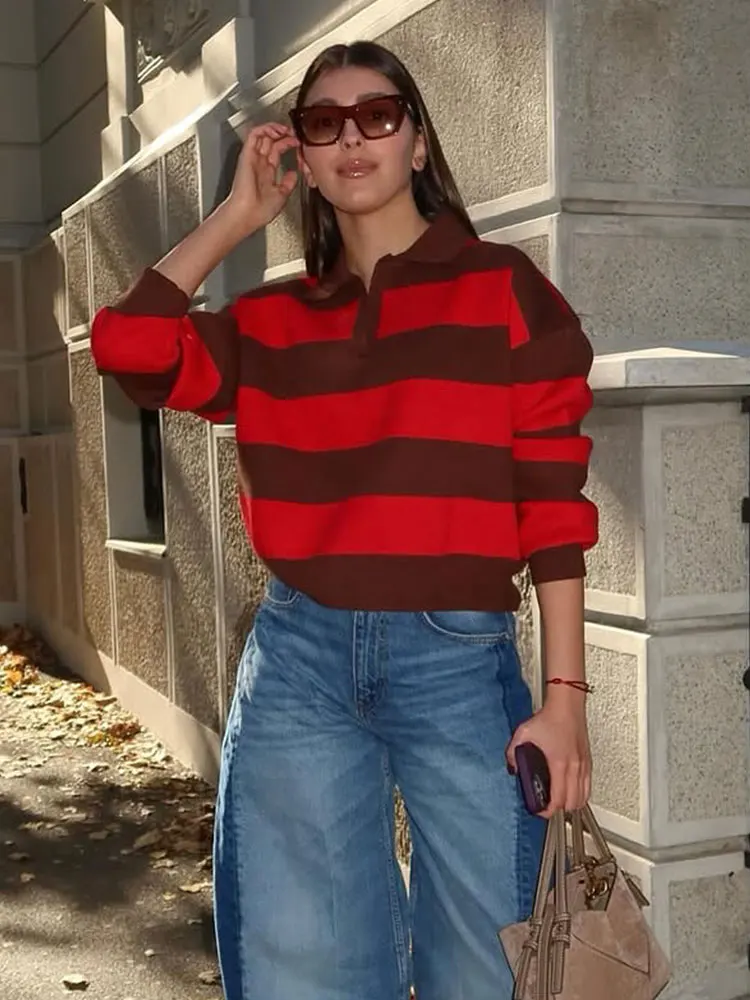 Thumbnail 3 - #64 Latest Striped Knit Sweaters Offers