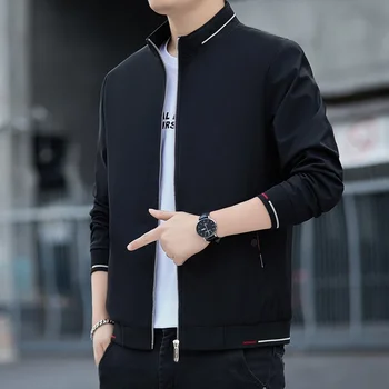 Kids Windproof Sports Jacket 3 Spring Autumn New Big Kids Sports and Leisure Jacket Fashion Trend Windproof Stand Up Collar Comfortable Breathable Jacket 3