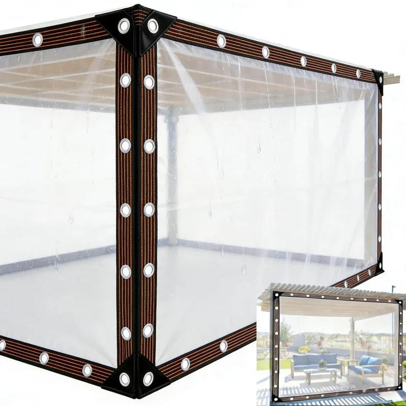 

Специальный водонепроницаемый тент 2х4м/2х3м для двора, балкона, сада, с креплением на веревках и пряжках, для защиты от солнца и дождя