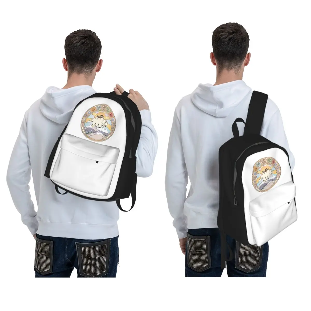 Team Avatar And Elements Design Backpack Student BookBag Children School Bag Laptop Shoulder Bags for Men Women