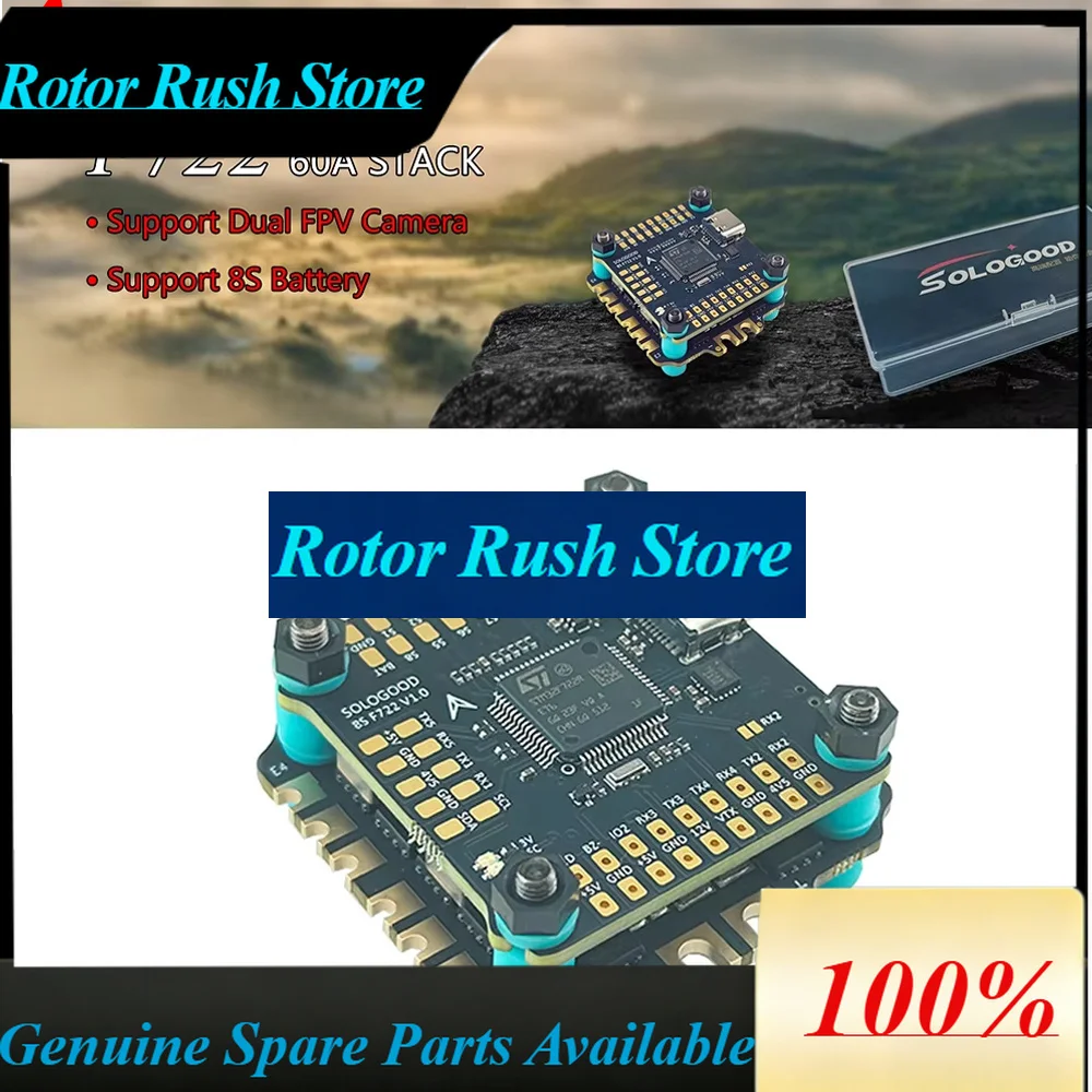 RoRusSoloGood 8S F722 60A Stack ICM42688P Support Dual FPV Camera 8S Battery 30.5X30.5mm 3-8S For FPV Drone