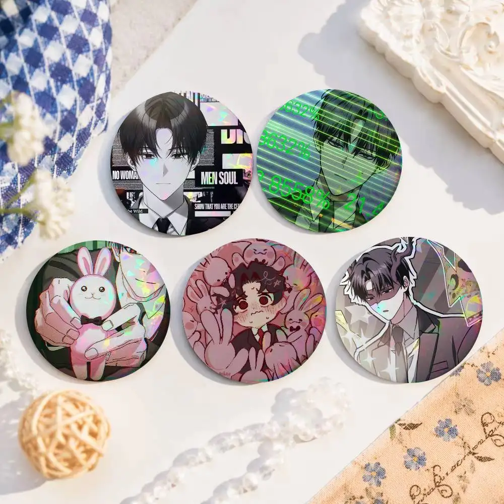 K-Kim S-Soleum Web Novel GSGW - Broches de Botón, Lindos Broches de Moneda Manhwa, Insignias Decorativas para Mochilas y Ropa, Accesorios de Joyería, Regalos