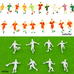 Scale 1:50 1:75 Mini Football Player Figures Model Unpainted/Colorful Sports People For Sand Table Layout Diorama Kits 12Pcs/Lot