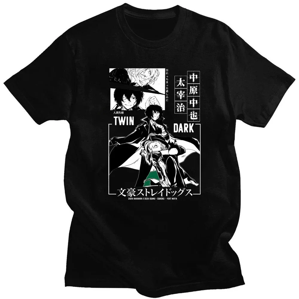 

2025 Japanese anime print Summer T-shirt Heavy shoulder fashion trend loose casual 100% cotton round neck short-sleeved T-shirt
