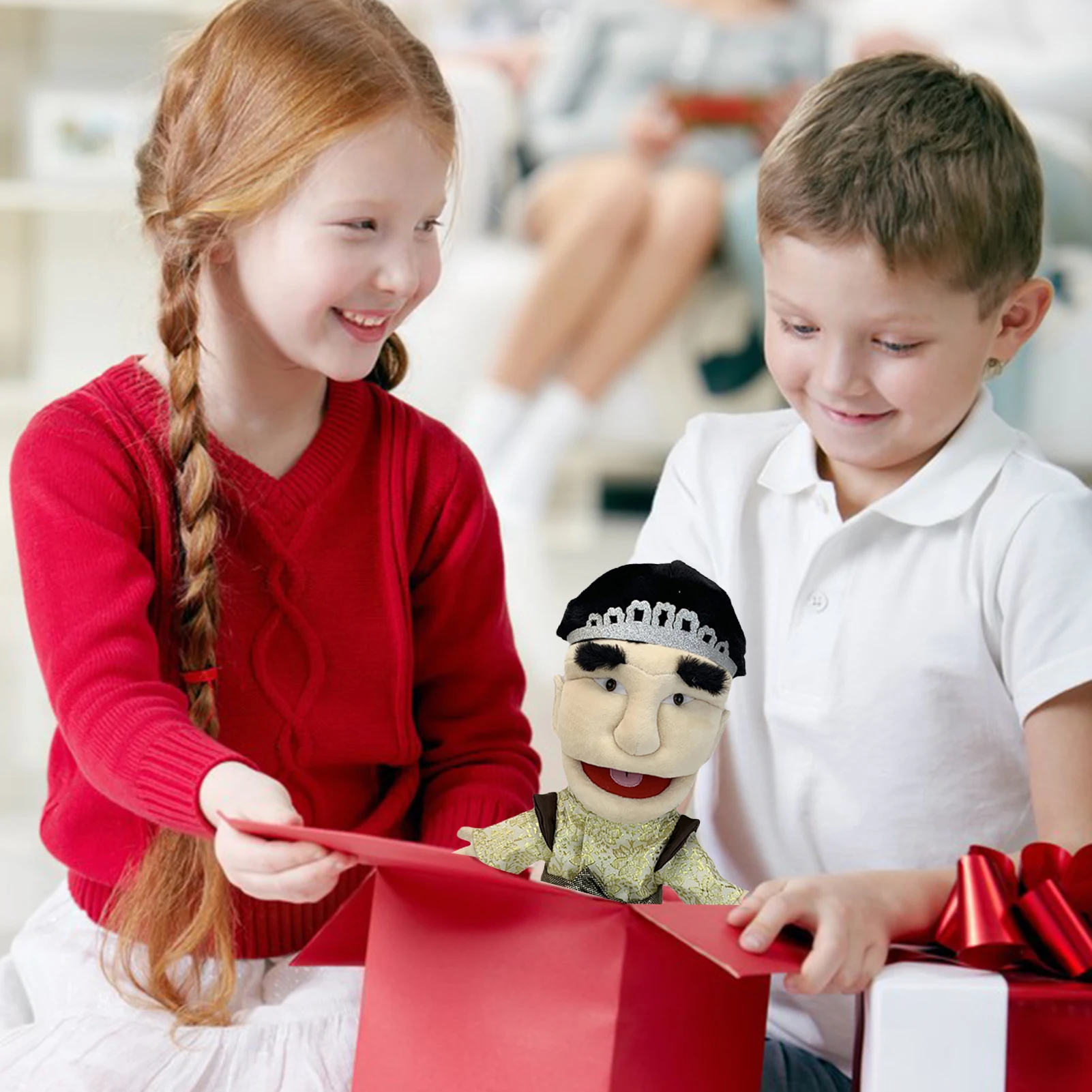 เกมอุปกรณ์ต่อพ่วงหุ่นมือน่ารักเล่นตลกของเล่นสําหรับเด็กเด็กชายและเด็กหญิงเล่นตามบทบาทเด็กก่อนวัยเรียน