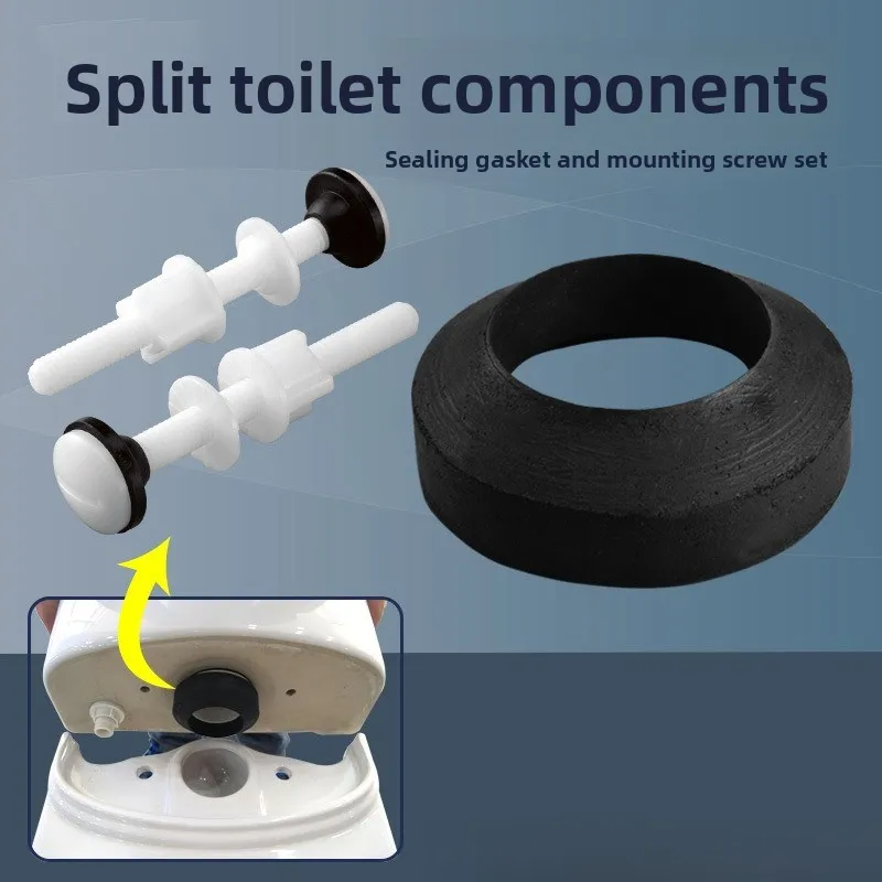 Split Water Tank Fixing Screws Toilet Foam Installation Rubber Pad Set Toilet Accessories 2 Inches