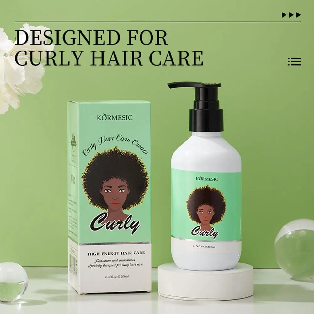 200ml KORMESIC Curl Care Cream Hair Moisturizer And Styling Aid for Lasting Hair Style Care