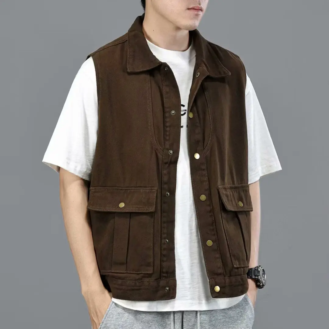 

Американская элитная рабочая одежда в стиле ретро, мужская свободная куртка большого размера, уличное тактическое пальто, модное молодежное повседневное пальто из полиэфирного волокна