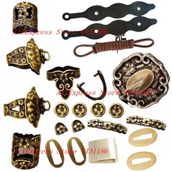 Cherry Blossoms Theme TaChi Saber Japanese Sword Samurai Katana Copper Fittings Set Tsuba+Menuki+Fuchi+Kashira+Habaki+Seppa