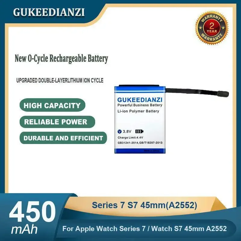 

High Capacity 450mAh Series 7 S7 45mm(A2552) Watch Battery For Apple Watch Series 7 / Watch S7 45mm A2552