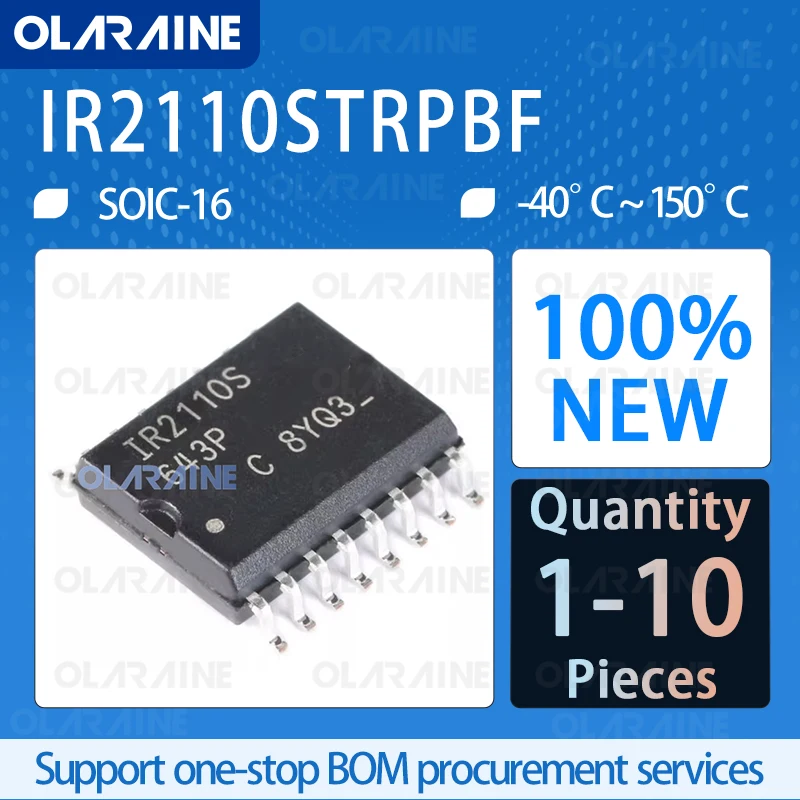 

1/5/10Pcs IR2110STRPBF SOIC-16 100%New Original Power management gate drivers 2 Output 2.5 A 10 V CMOS, TTL IC chip olaraine