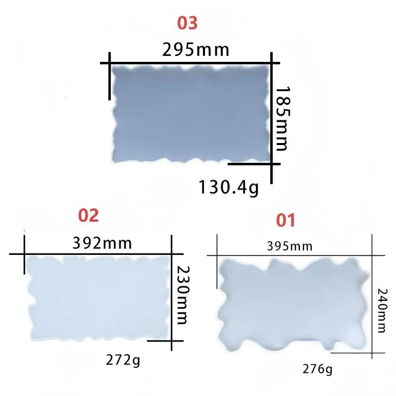 Tray Epoxy Resin Silicone Mold DIY Large Rectangle Tea Plate Coaster Resin Mold For Home Decoration Craft Making Art Supplies view 6