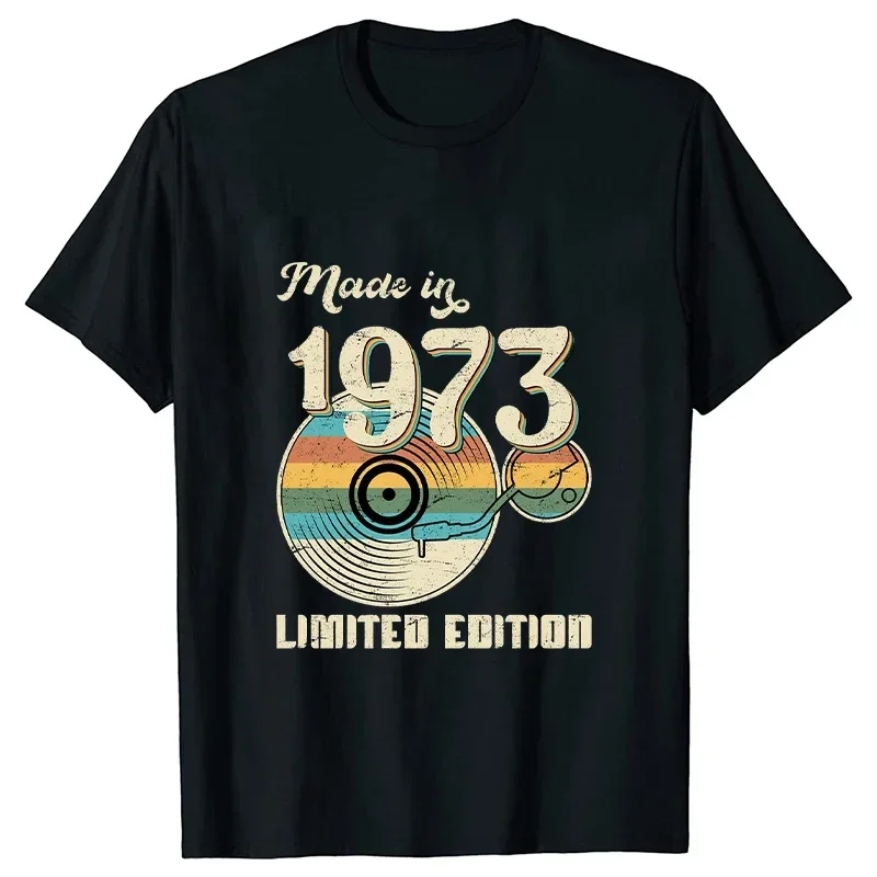 50 Years Old Vintage 1973 Limited Edition 50th Birthday T Shirts Graphic Streetwear Short Sleeve Summer T-shirt Birthday Gifts