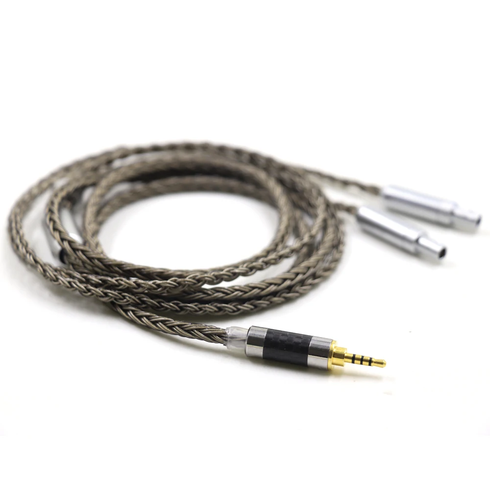 Haldane Gun-Kleur 16 Core Hoofdtelefoon Upgrade Kabel Voor Sennheiser Sennheiser HD800 HD800s HD820 Enigma Akoestiek Dharma D1000